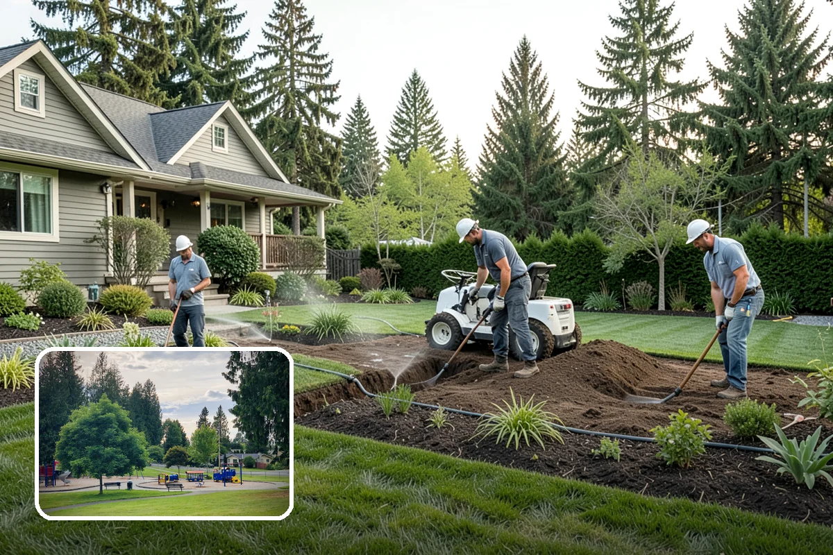 Timber Retaining Wall in Bonney Lake, Pierce County, WA - Lower upfront cost than stone or concrete