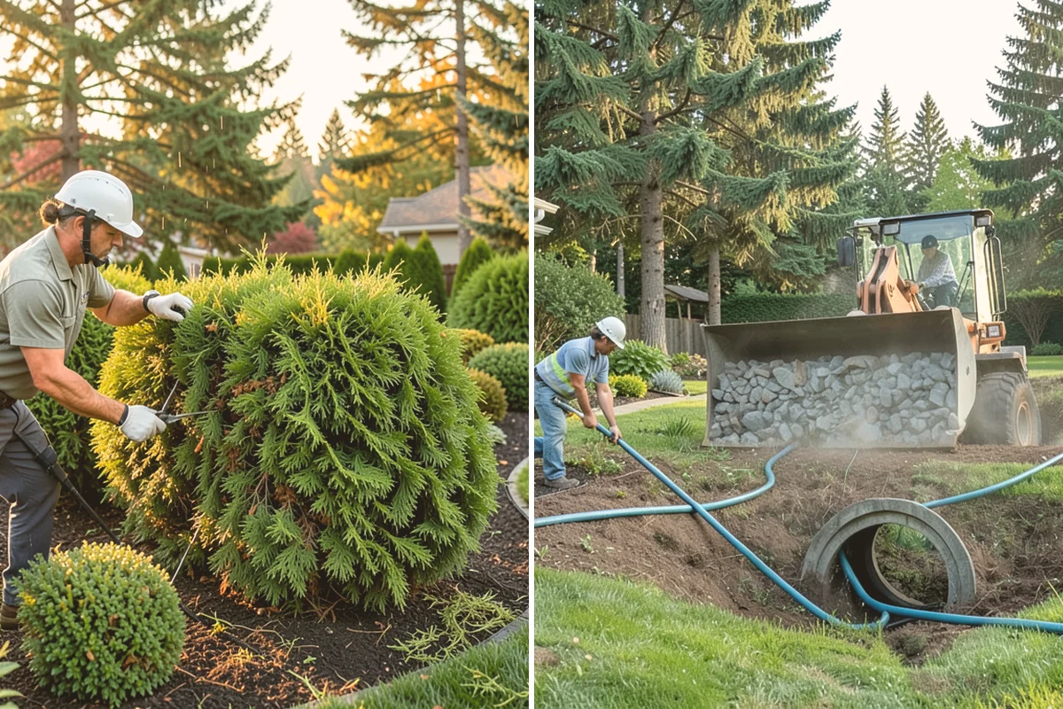 Timber Retaining Wall in Brier, Snohomish County, WA - Excavate and level the base trench