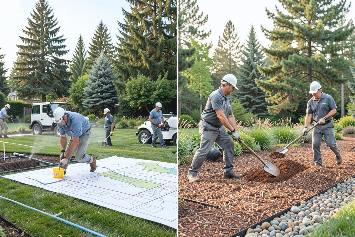 Timber Retaining Wall in Buckley, Pierce County, WA - Excavate and level the base trench