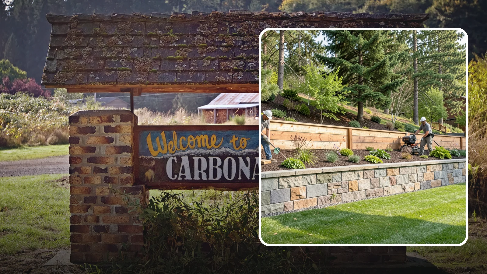 Timber Retaining Wall in Carbonado, Pierce County, WA - A warm, budget-friendly wall built from pressure-treated timbers, well suited to short and mid-height slopes in Northwest yards.