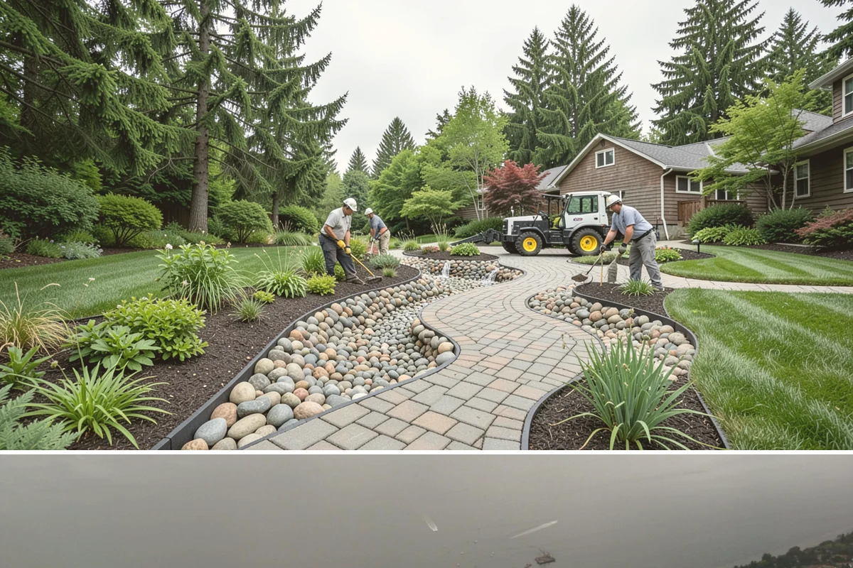Timber Retaining Wall in Des Moines, King County, WA - Best built in the drier months of late spring through early fall so timbers seat well and backfill compacts in Puget Sound soils.