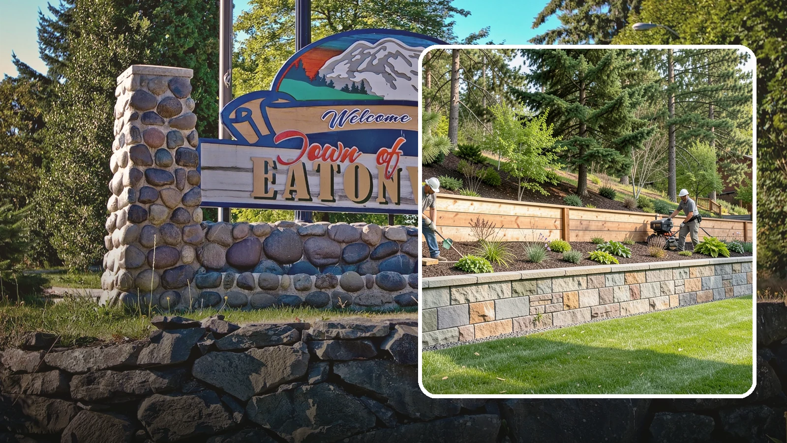 Timber Retaining Wall in Eatonville, Pierce County, WA - A warm, budget-friendly wall built from pressure-treated timbers, well suited to short and mid-height slopes in Northwest yards.