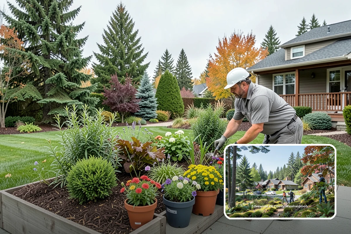 Timber Retaining Wall in Edgewood, Pierce County, WA - Lower upfront cost than stone or concrete