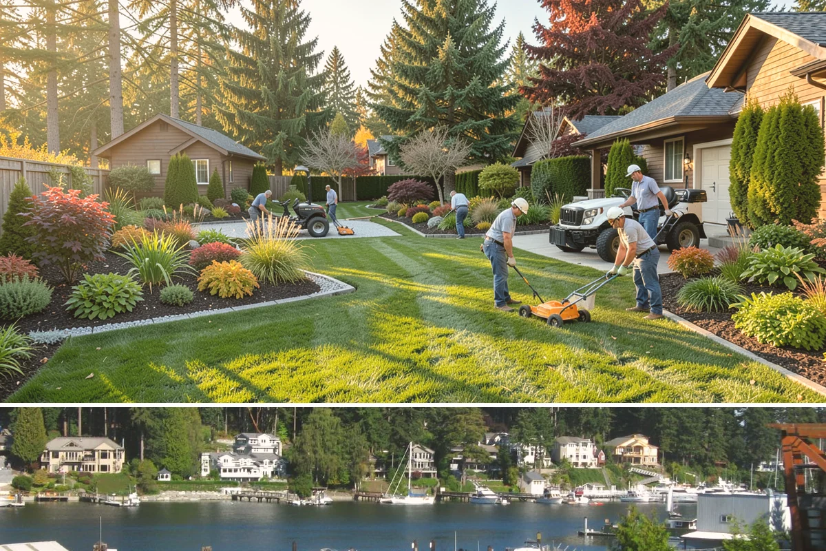 Timber Retaining Wall in Gig Harbor, Pierce County, WA - Best built in the drier months of late spring through early fall so timbers seat well and backfill compacts in Puget Sound soils.