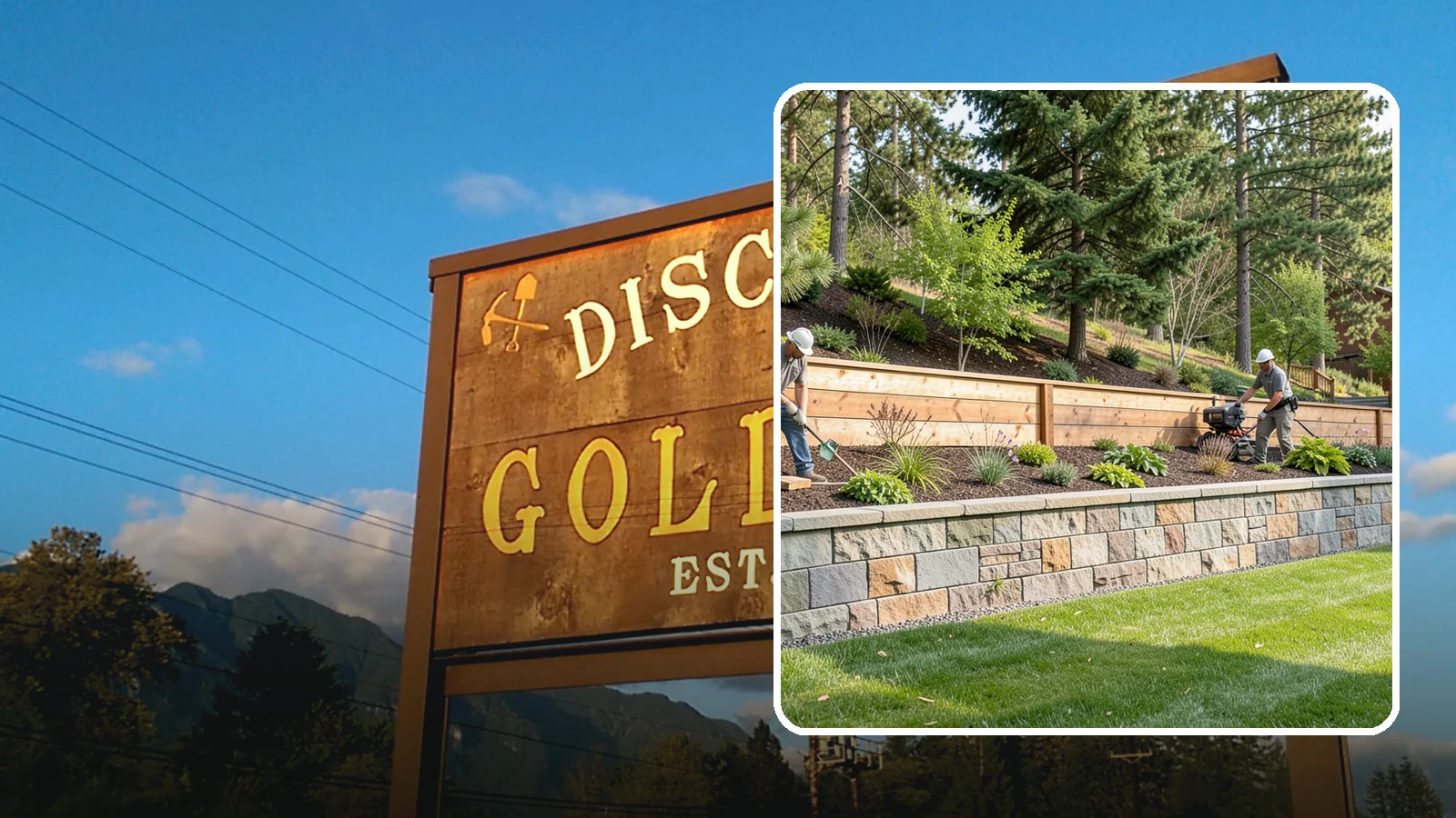 Timber Retaining Wall in Gold Bar, Snohomish County, WA - A warm, budget-friendly wall built from pressure-treated timbers, well suited to short and mid-height slopes in Northwest yards.
