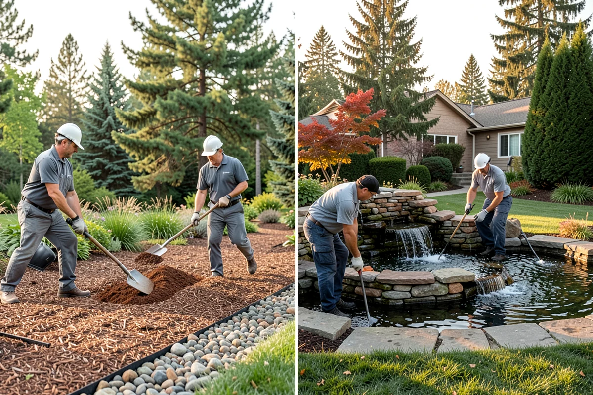 Timber Retaining Wall in Hunts Point, King County, WA - Excavate and level the base trench