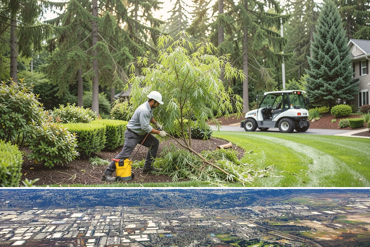 Timber Retaining Wall in Kent, King County, WA - Best built in the drier months of late spring through early fall so timbers seat well and backfill compacts in Puget Sound soils.
