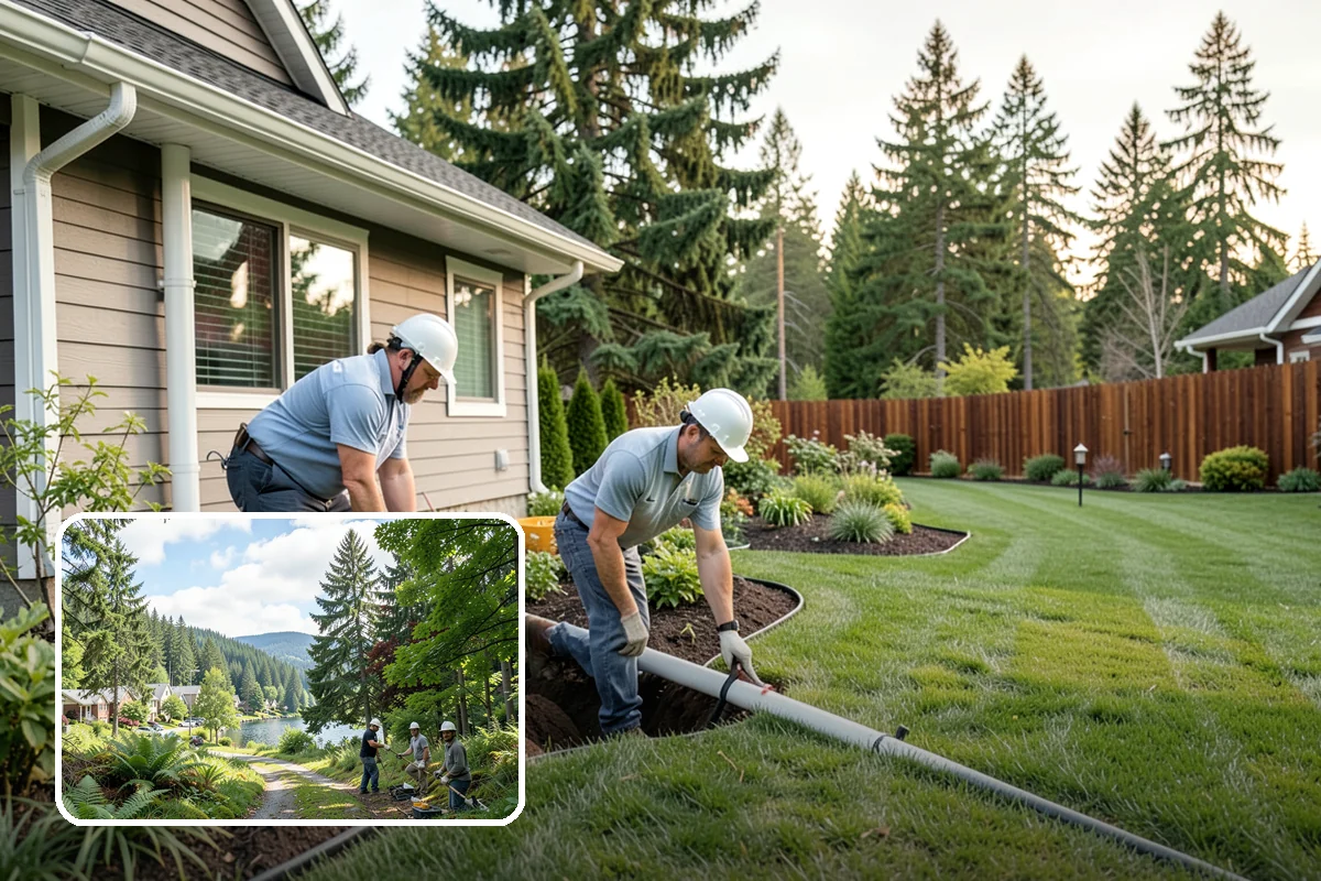Timber Retaining Wall in Lake Forest Park, King County, WA - Lower upfront cost than stone or concrete