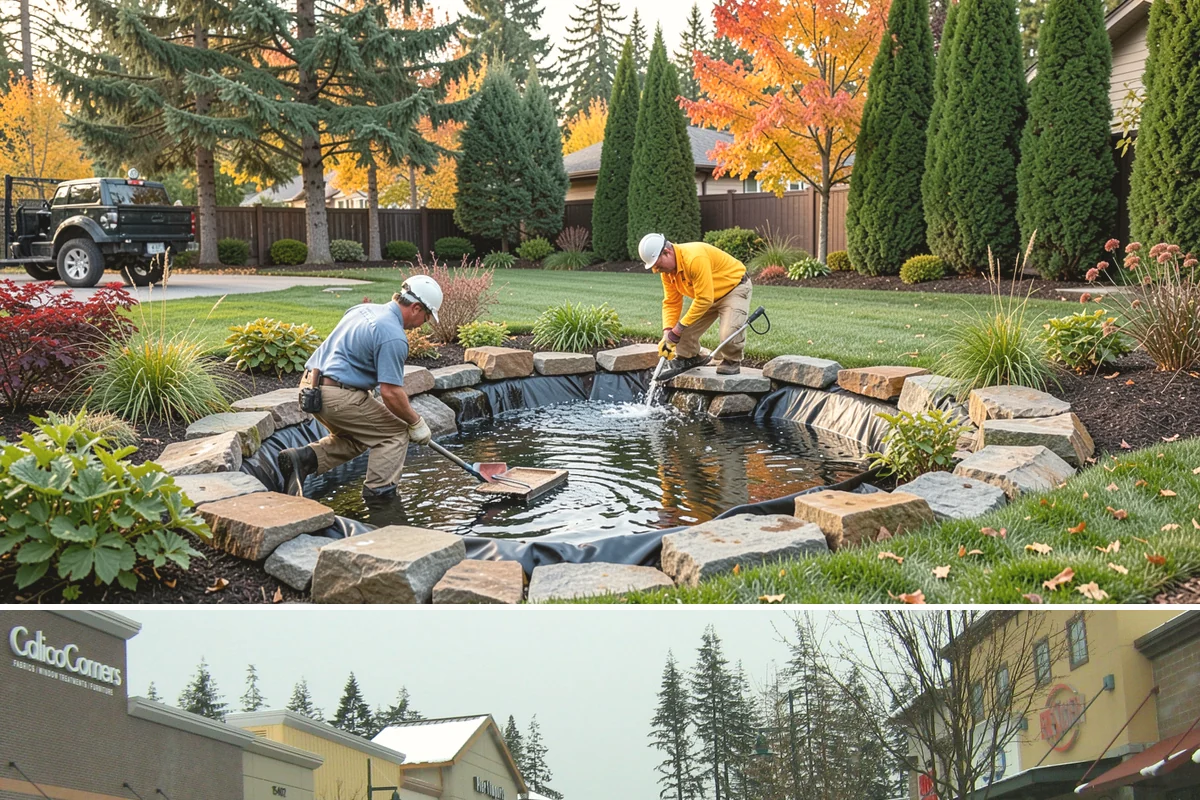 Timber Retaining Wall in Mill Creek, Snohomish County, WA - Best built in the drier months of late spring through early fall so timbers seat well and backfill compacts in Puget Sound soils.