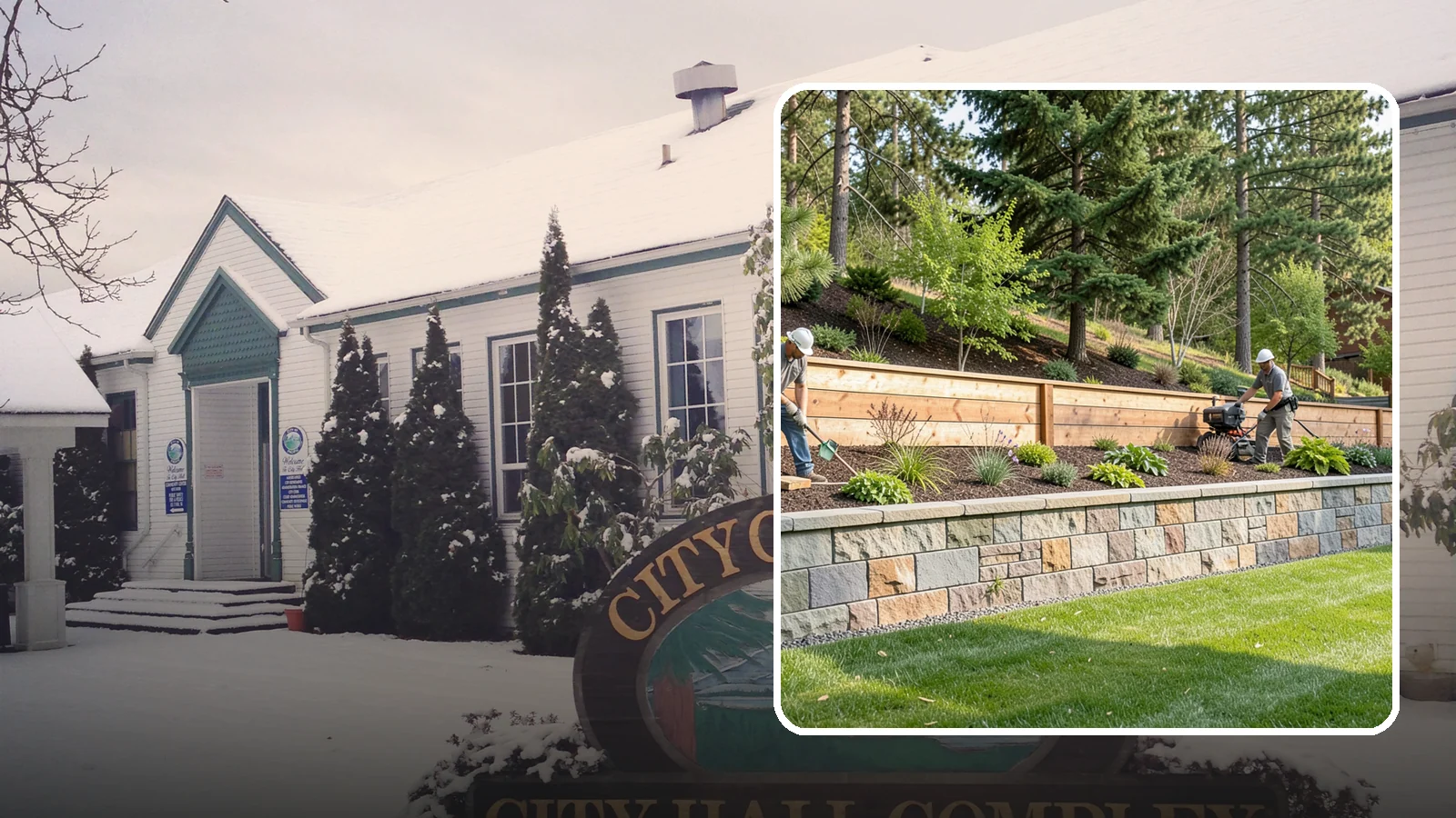 Timber Retaining Wall in Pacific, King County, WA - A warm, budget-friendly wall built from pressure-treated timbers, well suited to short and mid-height slopes in Northwest yards.