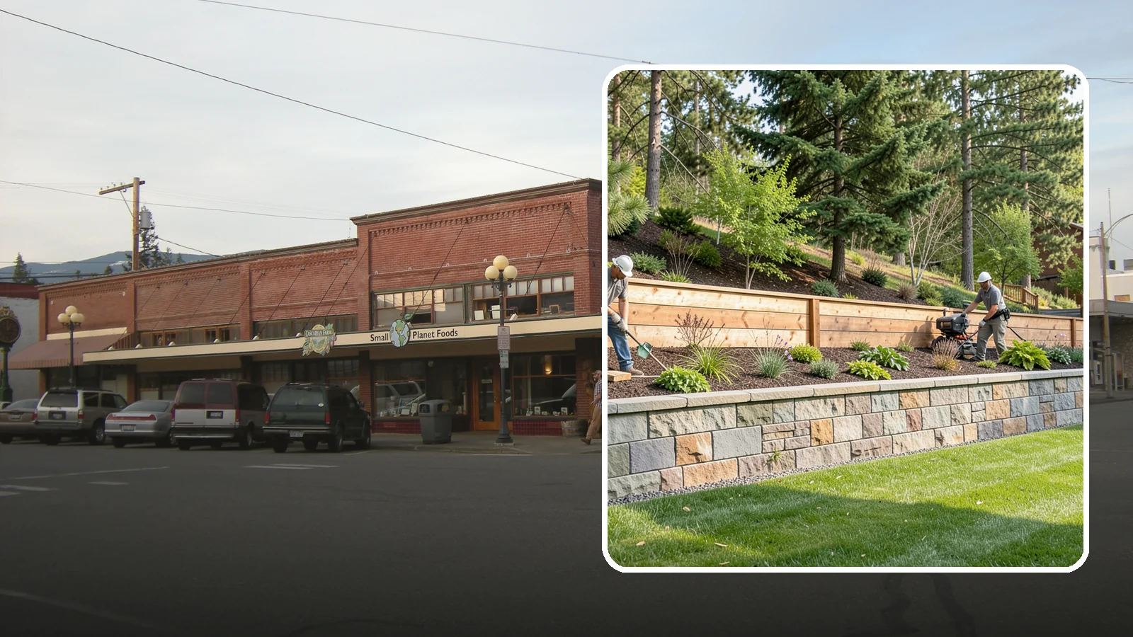 Timber Retaining Wall in Sedro-Woolley, Skagit County, WA - A warm, budget-friendly wall built from pressure-treated timbers, well suited to short and mid-height slopes in Northwest yards.