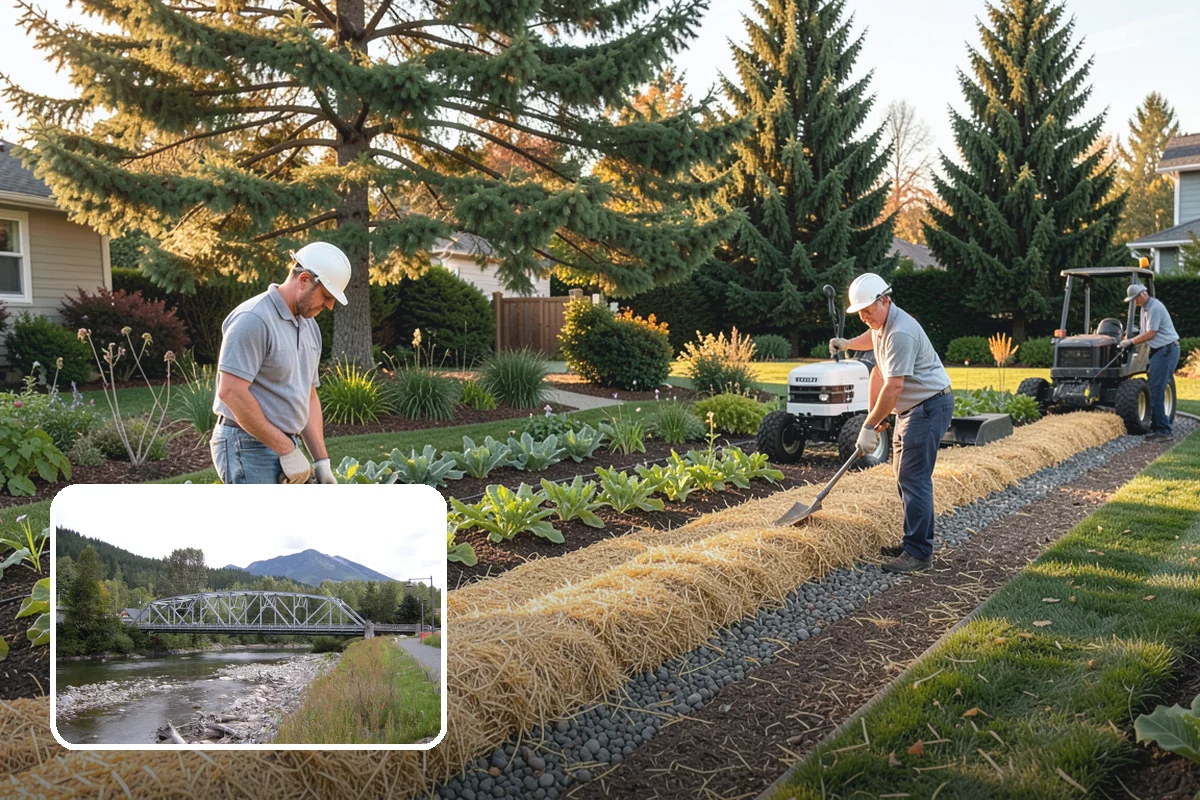 Timber Retaining Wall in Skykomish, King County, WA - Lower upfront cost than stone or concrete