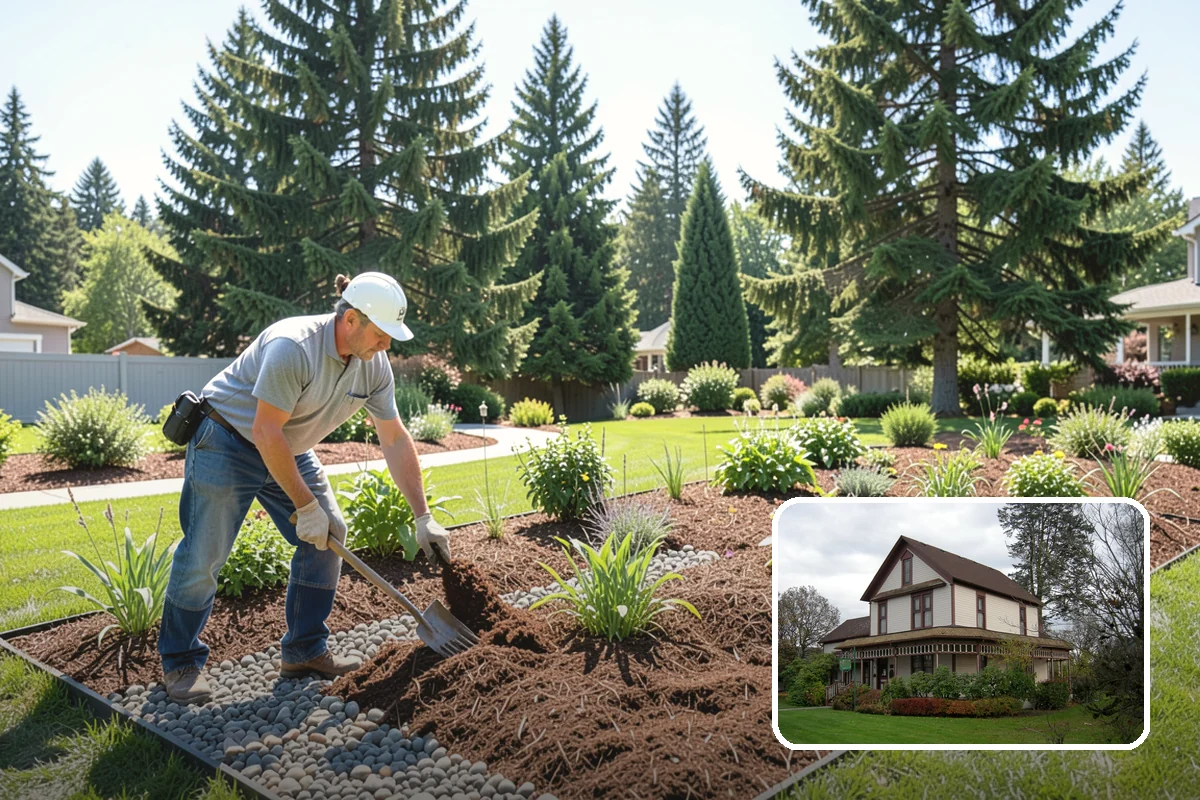 Timber Retaining Wall in Sumner, Pierce County, WA - Lower upfront cost than stone or concrete