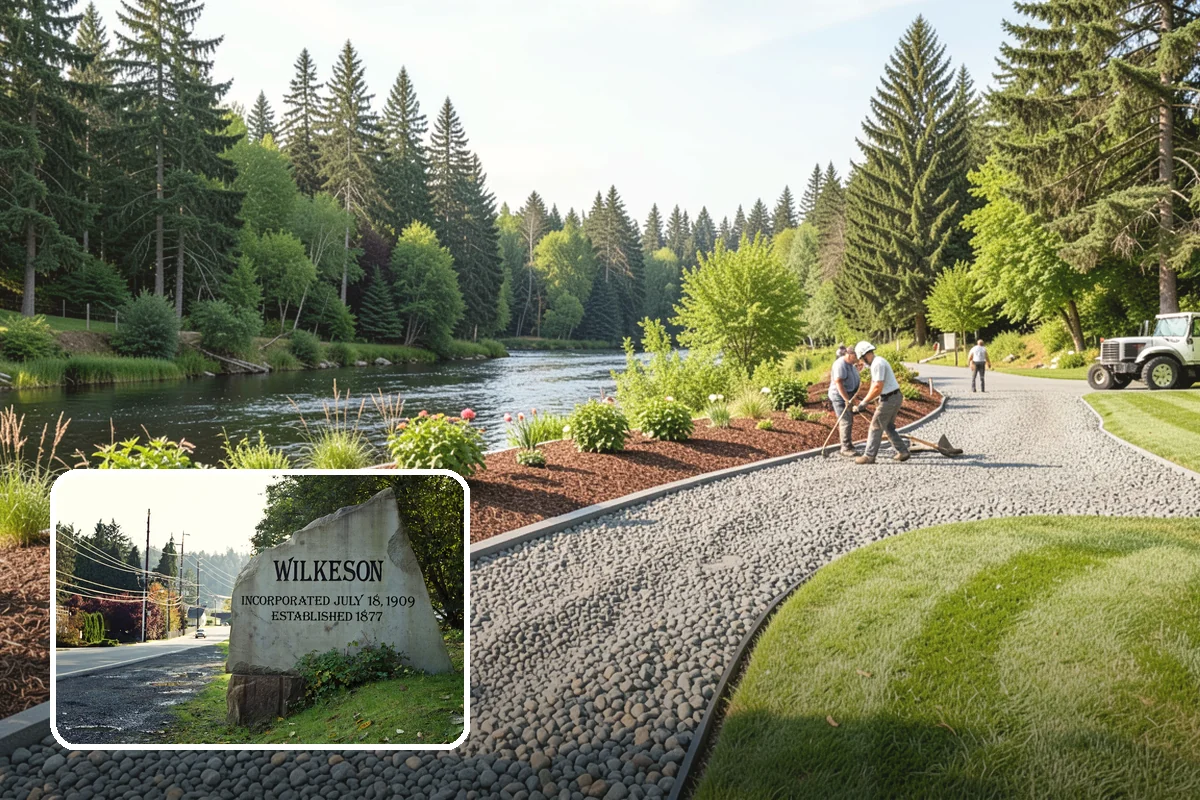 Timber Retaining Wall in Wilkeson, Pierce County, WA - Lower upfront cost than stone or concrete