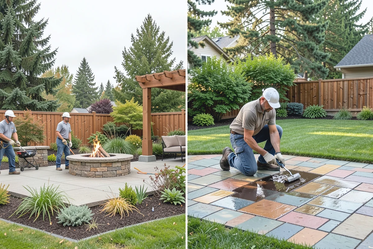 Timber Retaining Wall in Wilkeson, Pierce County, WA - Excavate and level the base trench