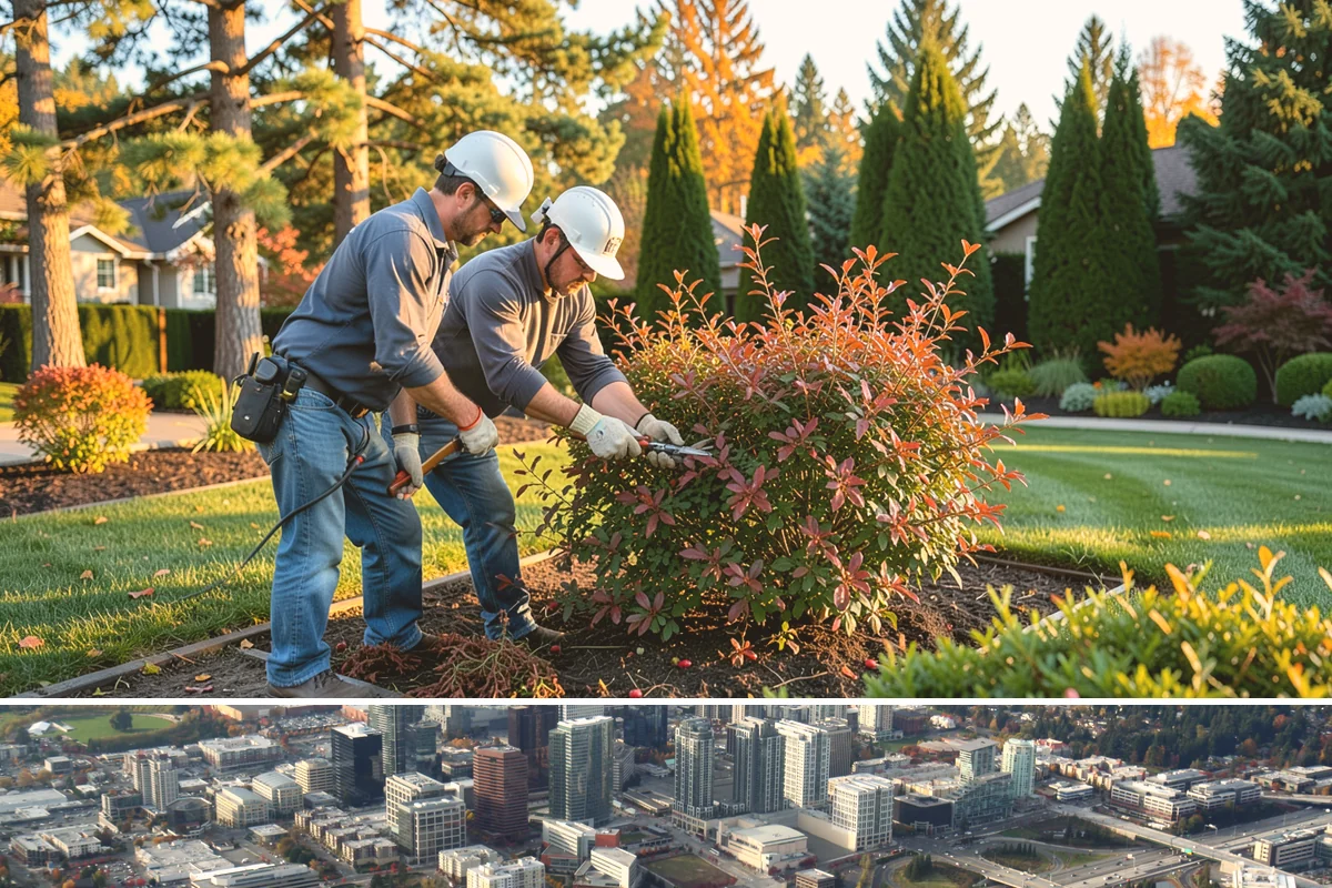Topiary Pruning in Bellevue, King County, WA - Requires frequent trims through the growing season to hold the form.