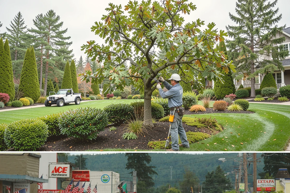 Topiary Pruning in Carnation, King County, WA - Requires frequent trims through the growing season to hold the form.