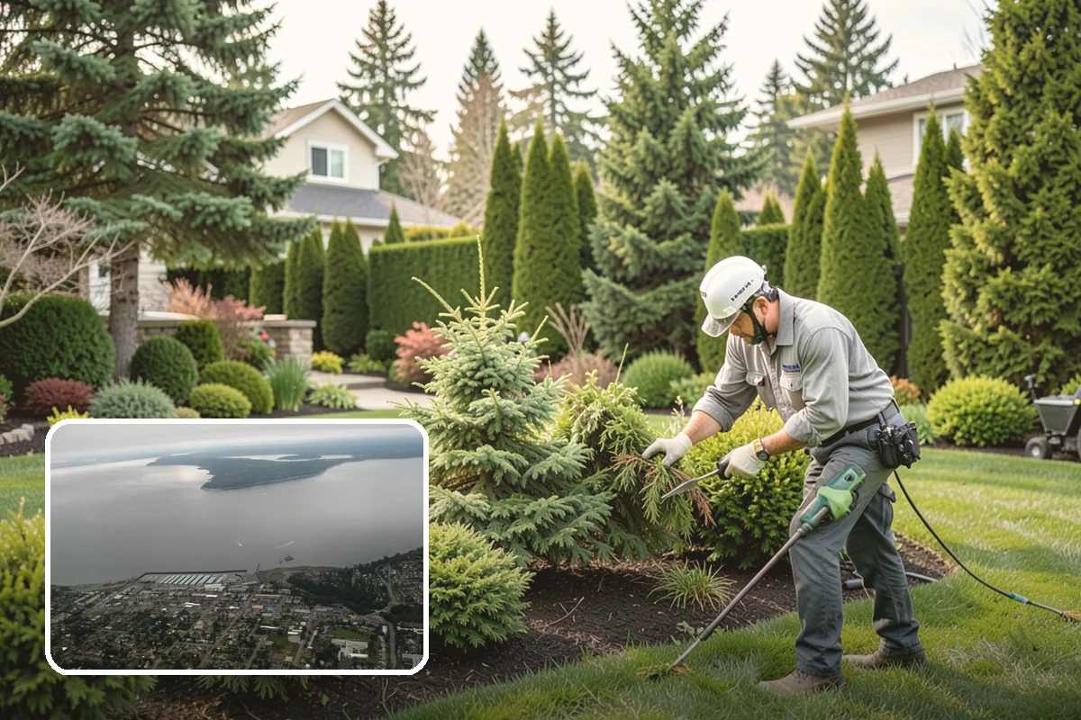 Topiary Pruning in Des Moines, King County, WA - Crisp, precise geometric forms