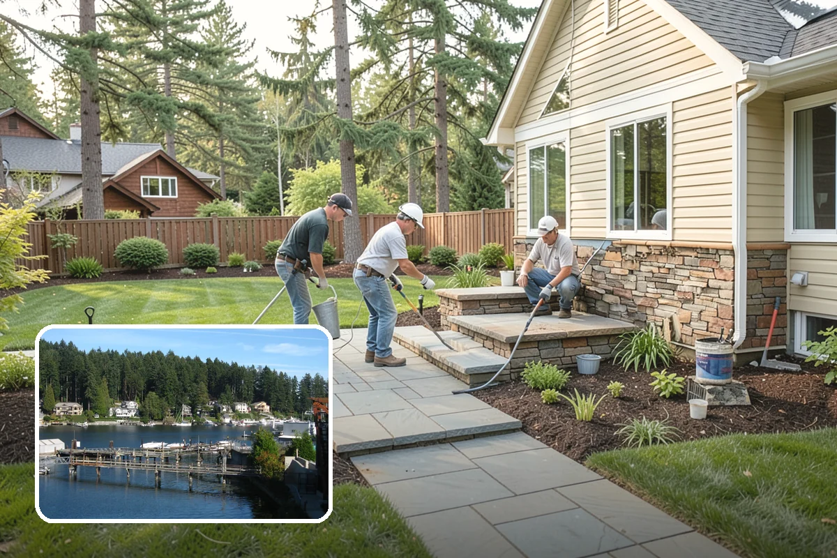 Topiary Pruning in Gig Harbor, Pierce County, WA - Crisp, precise geometric forms