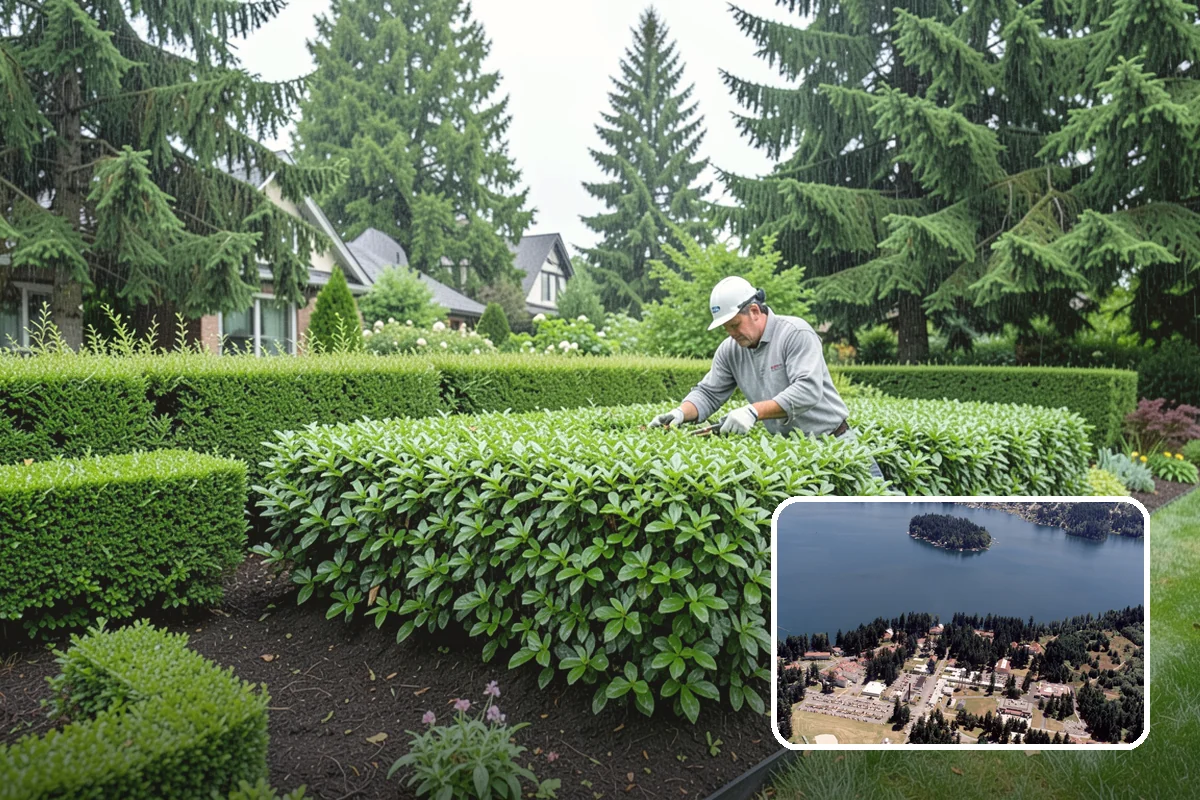 Topiary Pruning in Lakewood, Pierce County, WA - Crisp, precise geometric forms