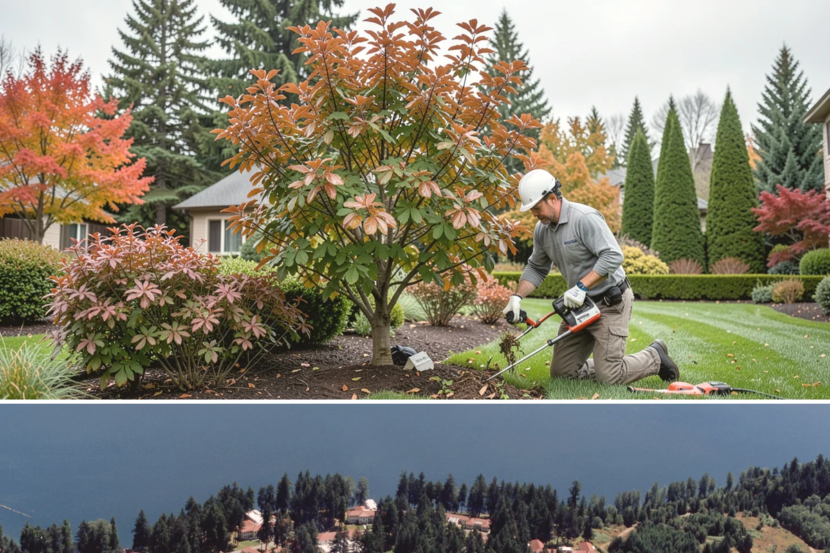 Topiary Pruning in Lakewood, Pierce County, WA - Requires frequent trims through the growing season to hold the form.