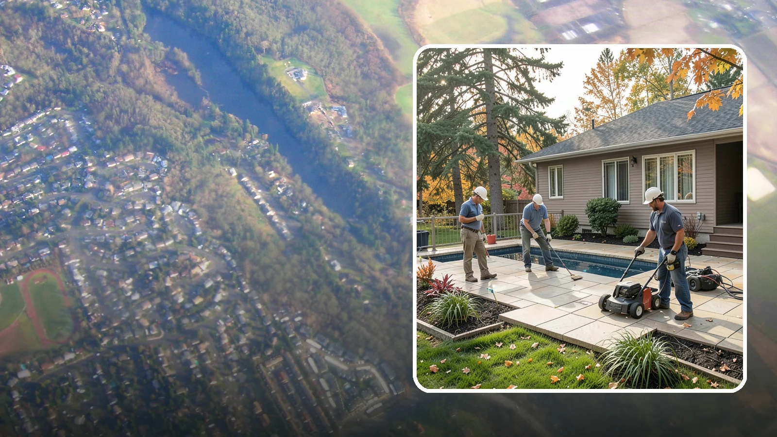 Travertine Paver Installation in Algona, King County, WA - Cool, comfortable travertine pavers with a naturally slip-resistant surface, ideal for Northwest pool decks and shaded patios.