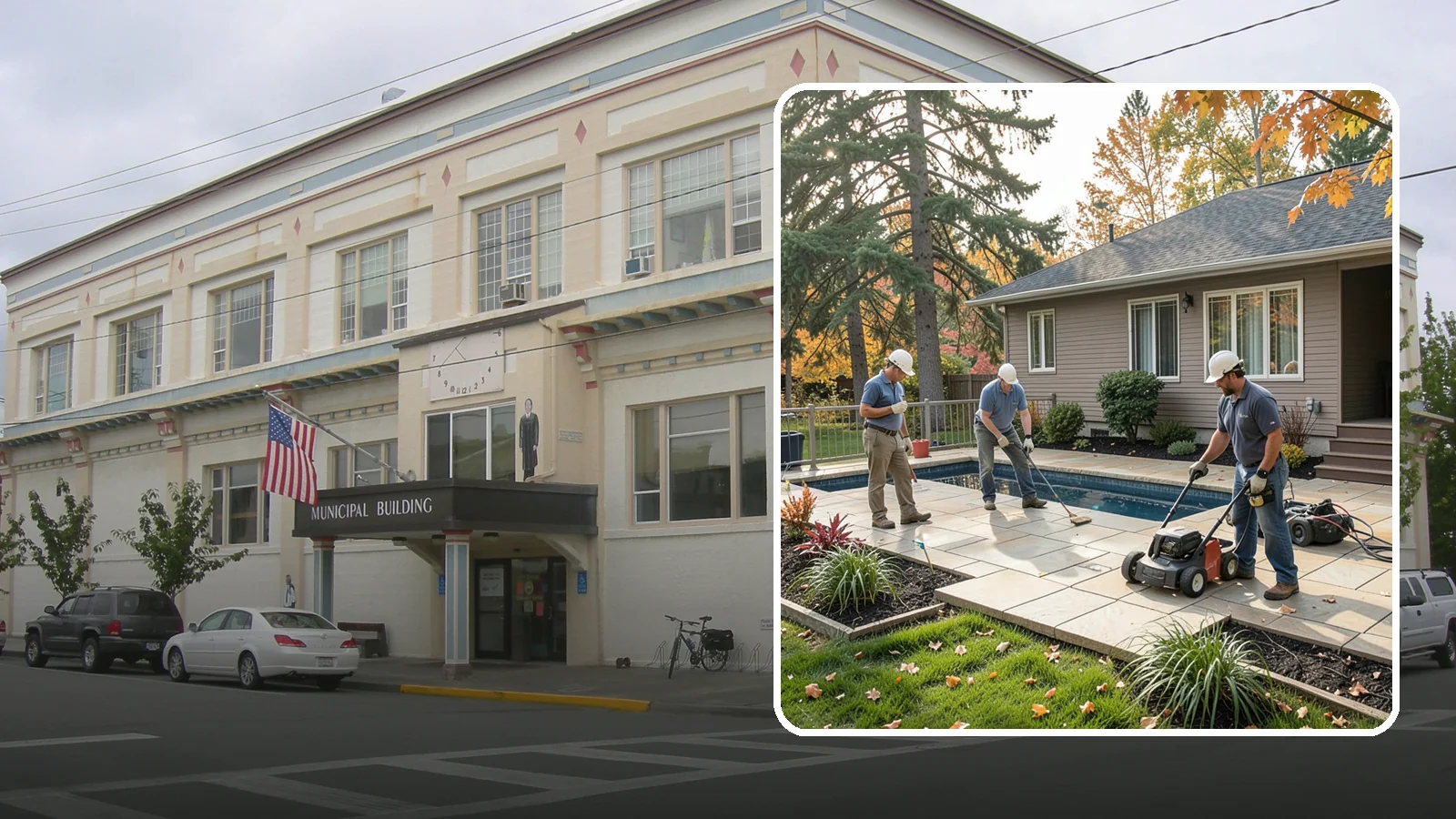 Travertine Paver Installation in Anacortes, Skagit County, WA - Cool, comfortable travertine pavers with a naturally slip-resistant surface, ideal for Northwest pool decks and shaded patios.