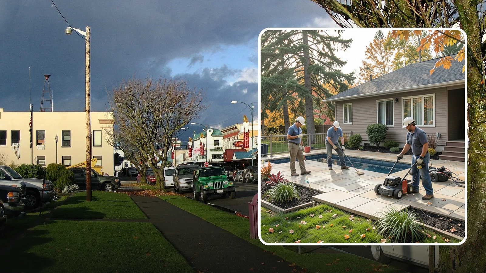 Travertine Paver Installation in Arlington, Snohomish County, WA - Cool, comfortable travertine pavers with a naturally slip-resistant surface, ideal for Northwest pool decks and shaded patios.