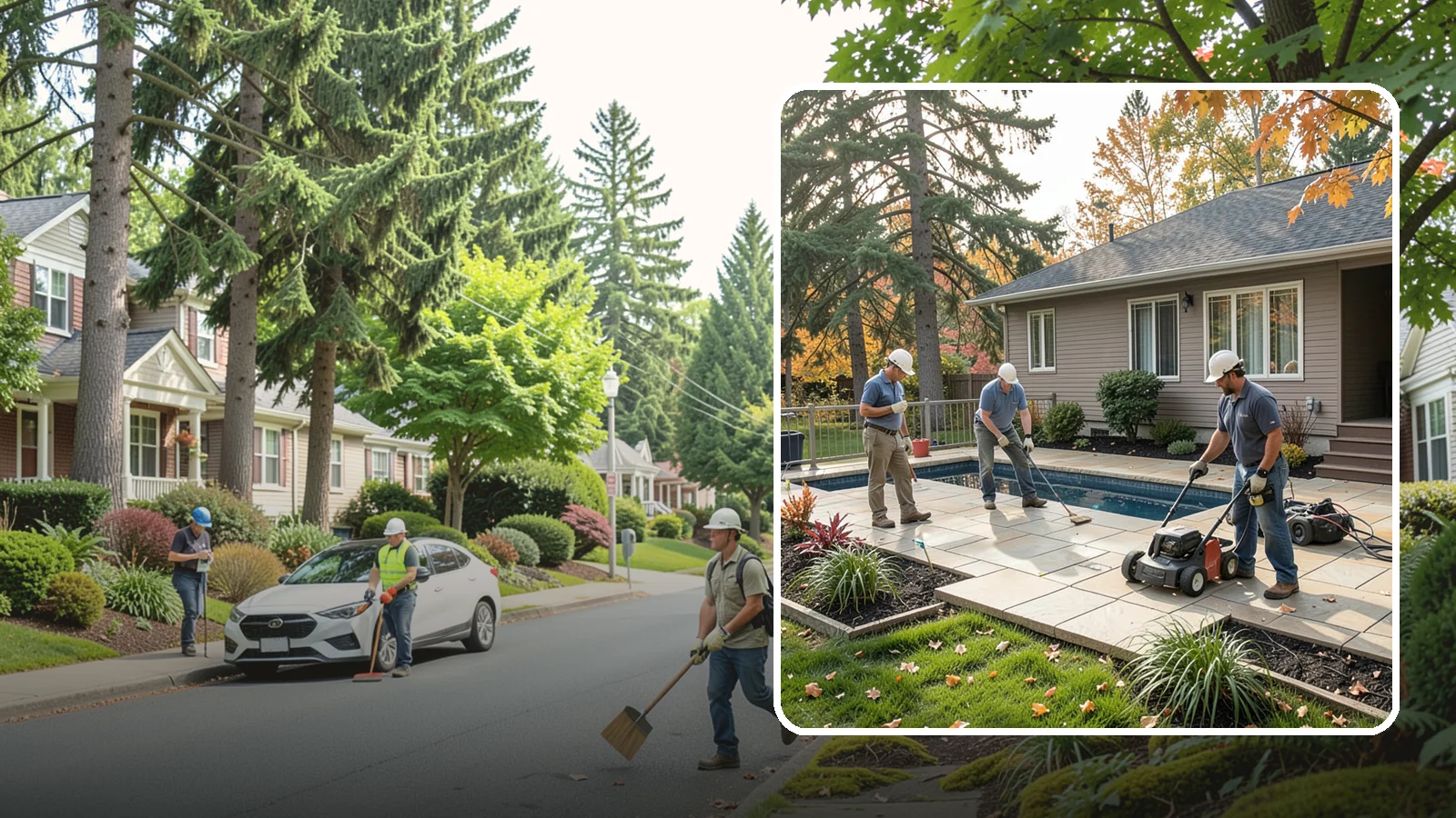 Travertine Paver Installation in Beaux Arts Village, King County, WA - Cool, comfortable travertine pavers with a naturally slip-resistant surface, ideal for Northwest pool decks and shaded patios.