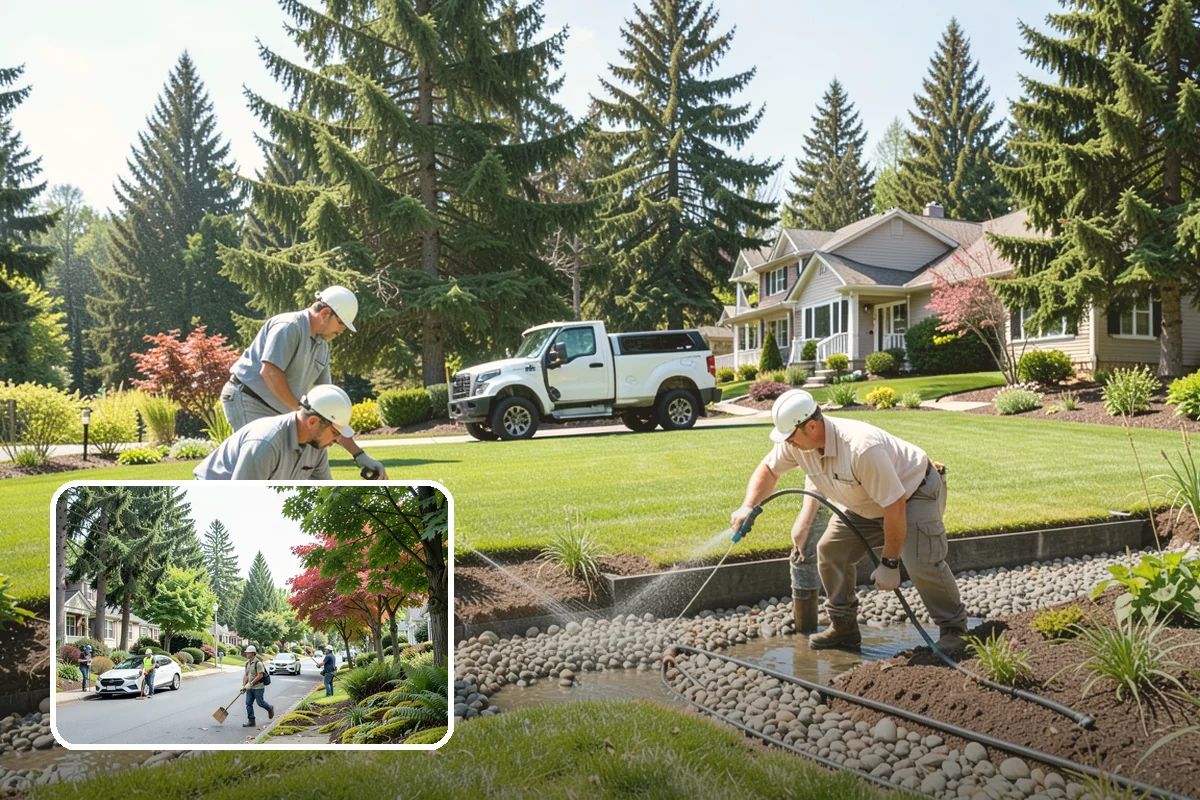 Travertine Paver Installation in Beaux Arts Village, King County, WA - Stays cool underfoot even in summer sun