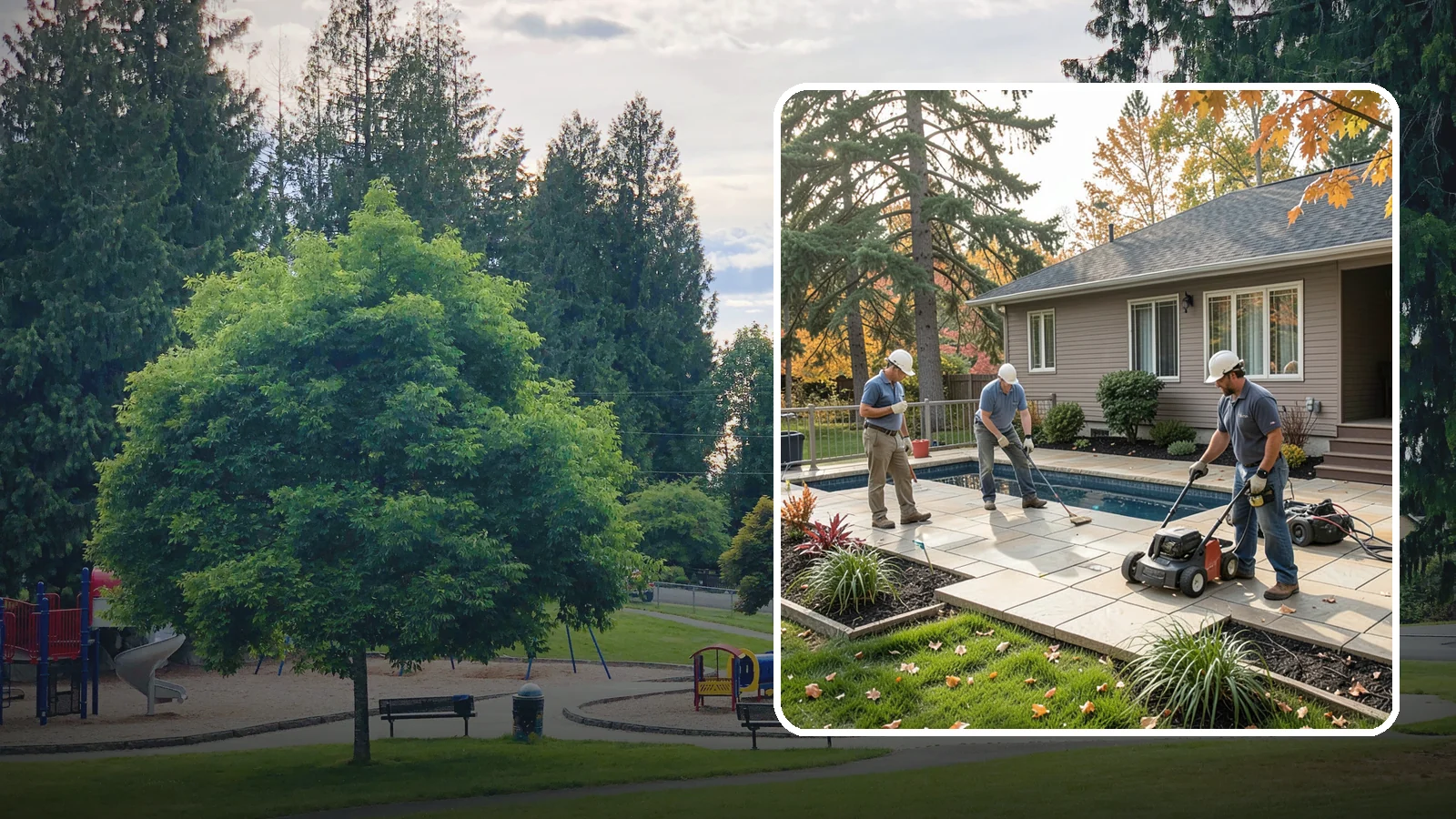 Travertine Paver Installation in Bonney Lake, Pierce County, WA - Cool, comfortable travertine pavers with a naturally slip-resistant surface, ideal for Northwest pool decks and shaded patios.