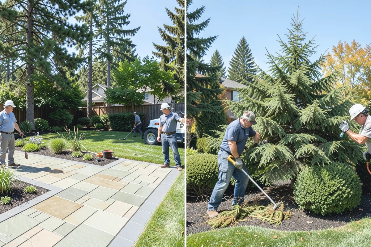 Travertine Paver Installation in Bonney Lake, Pierce County, WA - Evaluate drainage and confirm paver finish
