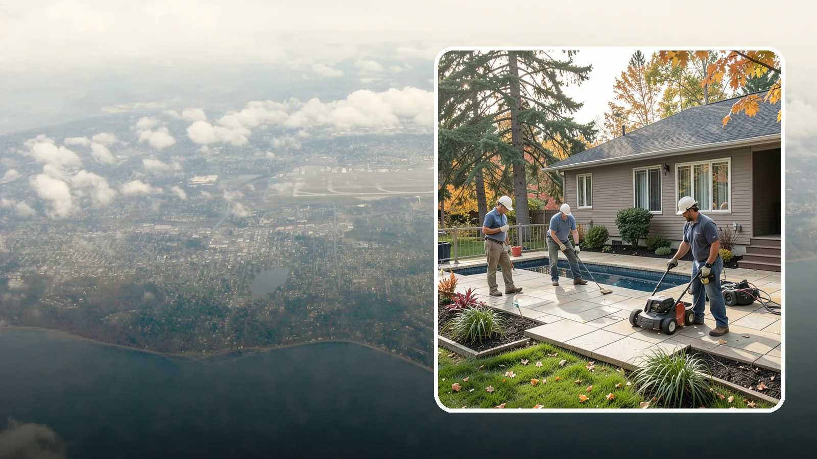 Travertine Paver Installation in Burien, King County, WA - Cool, comfortable travertine pavers with a naturally slip-resistant surface, ideal for Northwest pool decks and shaded patios.