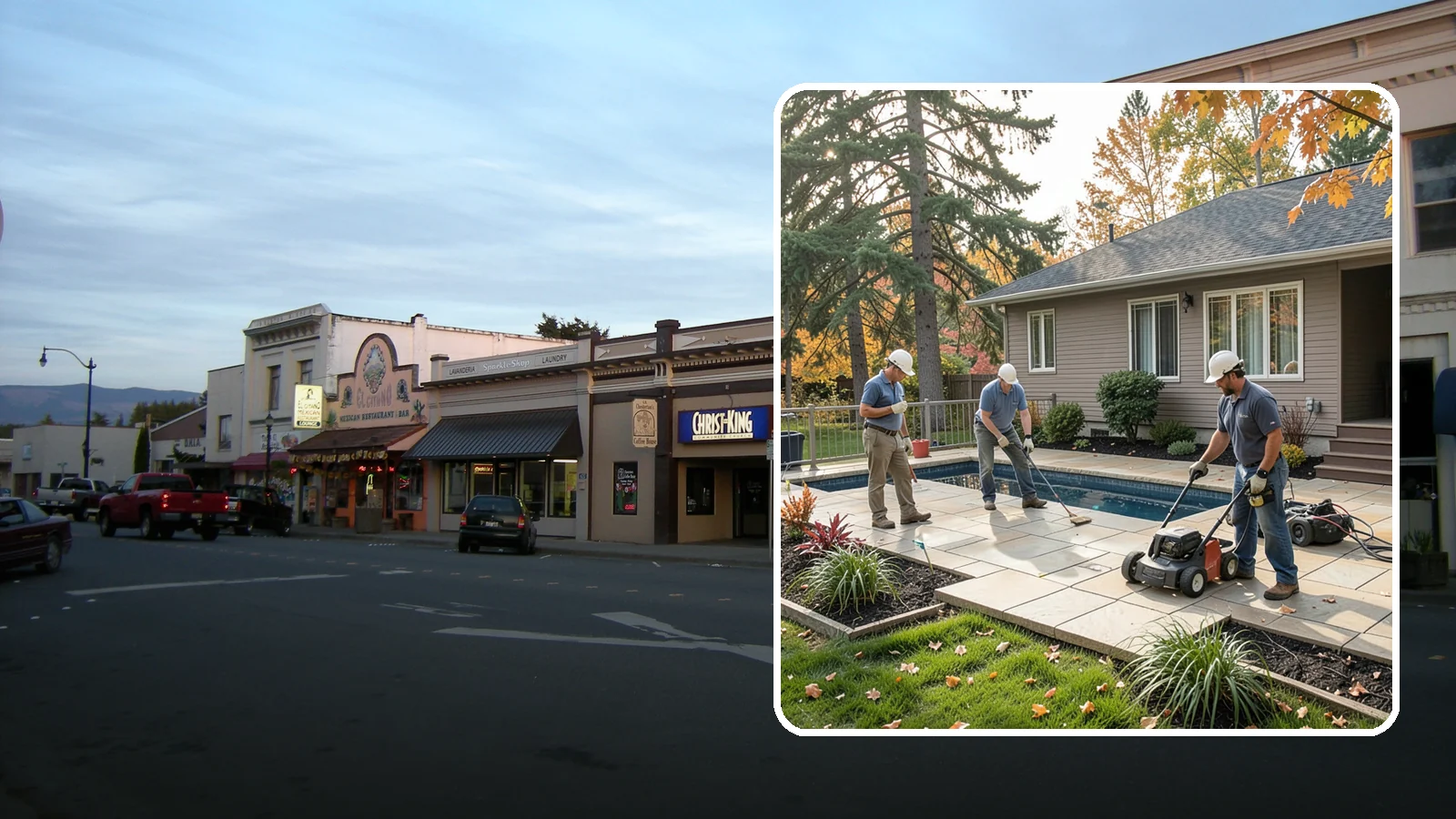 Travertine Paver Installation in Burlington, Skagit County, WA - Cool, comfortable travertine pavers with a naturally slip-resistant surface, ideal for Northwest pool decks and shaded patios.