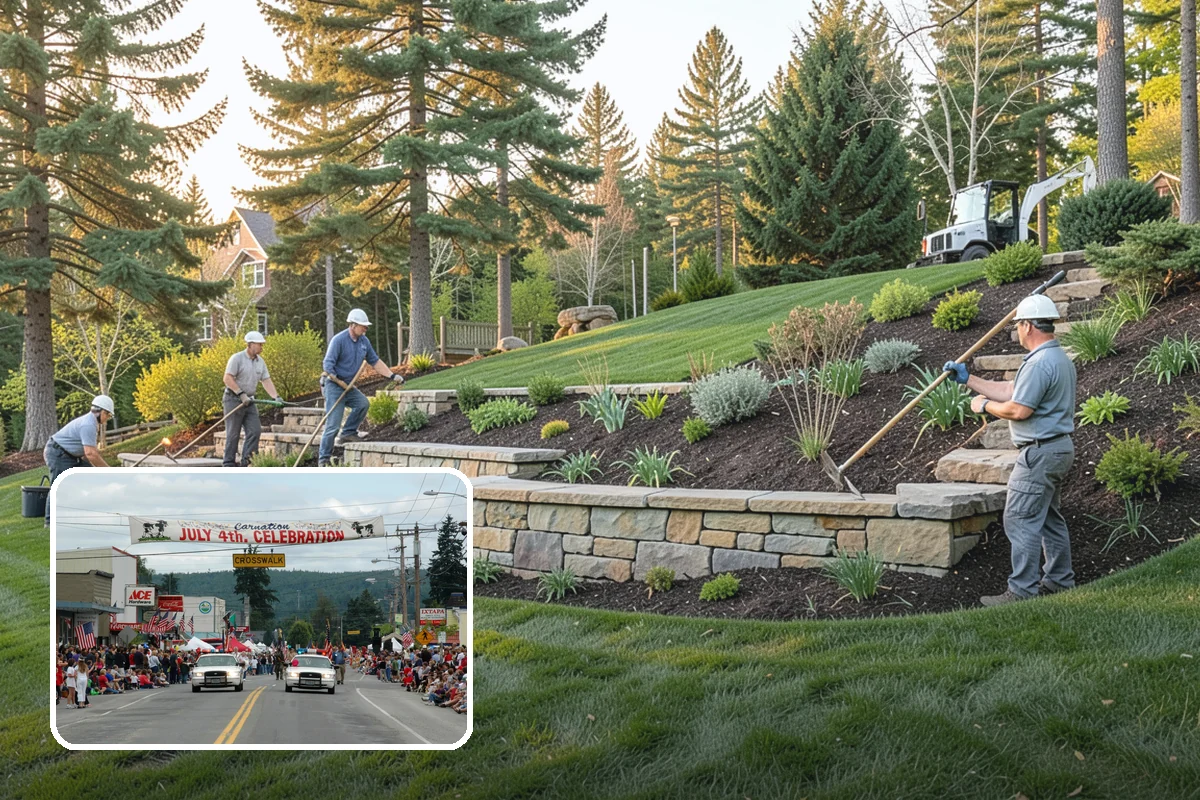 Travertine Paver Installation in Carnation, King County, WA - Stays cool underfoot even in summer sun