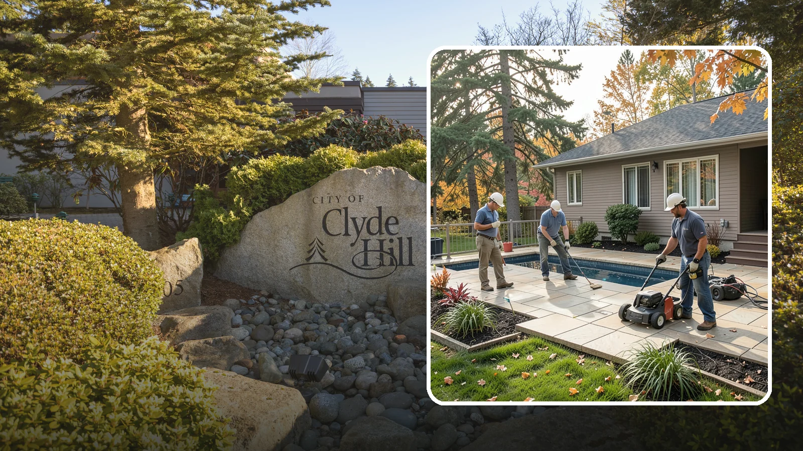 Travertine Paver Installation in Clyde Hill, King County, WA - Cool, comfortable travertine pavers with a naturally slip-resistant surface, ideal for Northwest pool decks and shaded patios.