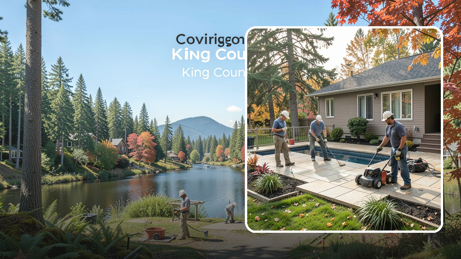 Travertine Paver Installation in Covington, King County, WA - Cool, comfortable travertine pavers with a naturally slip-resistant surface, ideal for Northwest pool decks and shaded patios.