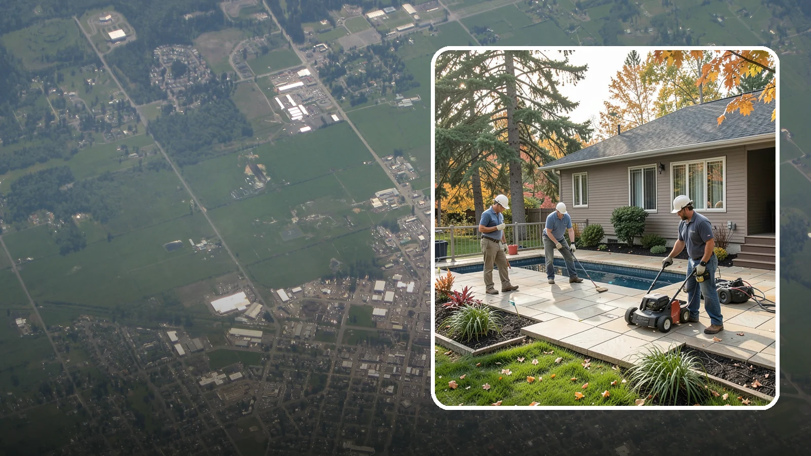 Travertine Paver Installation in Enumclaw, King County, WA - Cool, comfortable travertine pavers with a naturally slip-resistant surface, ideal for Northwest pool decks and shaded patios.