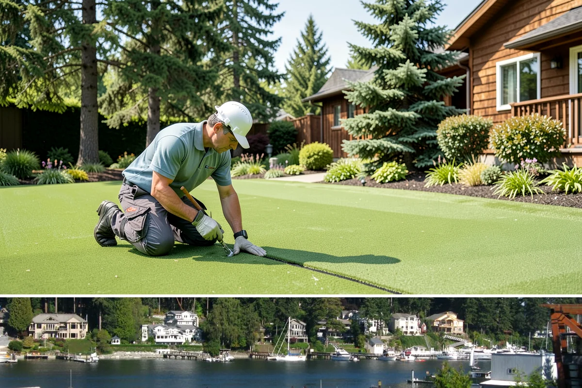 Travertine Paver Installation in Gig Harbor, Pierce County, WA - Best installed in the dry summer months so bedding stays dry and sealer cures fully ahead of the rainy season.