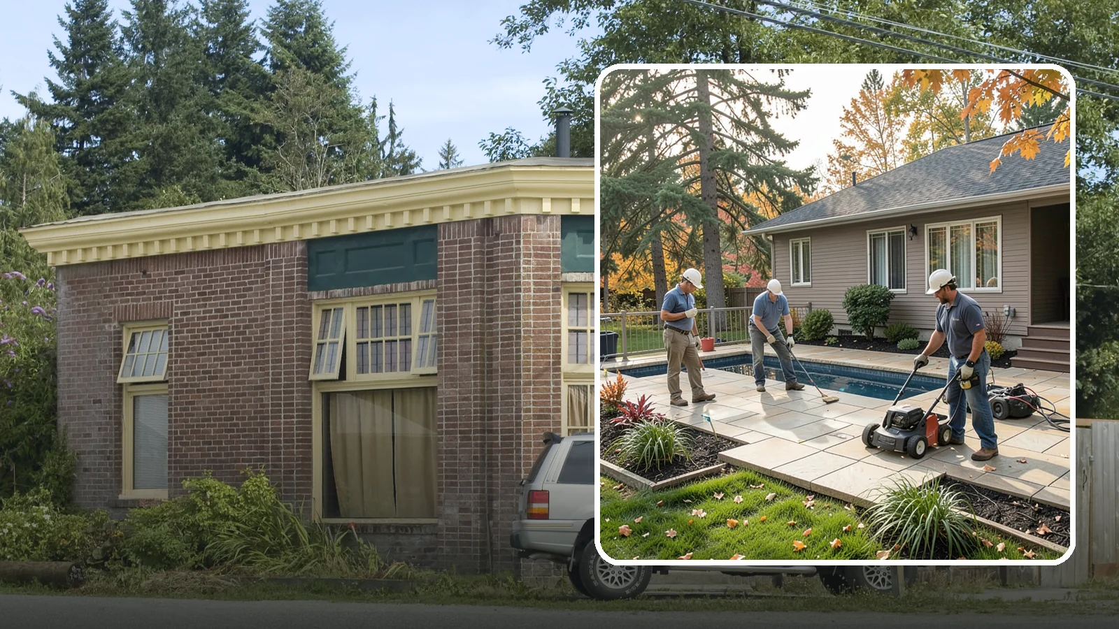 Travertine Paver Installation in Hamilton, Skagit County, WA - Cool, comfortable travertine pavers with a naturally slip-resistant surface, ideal for Northwest pool decks and shaded patios.