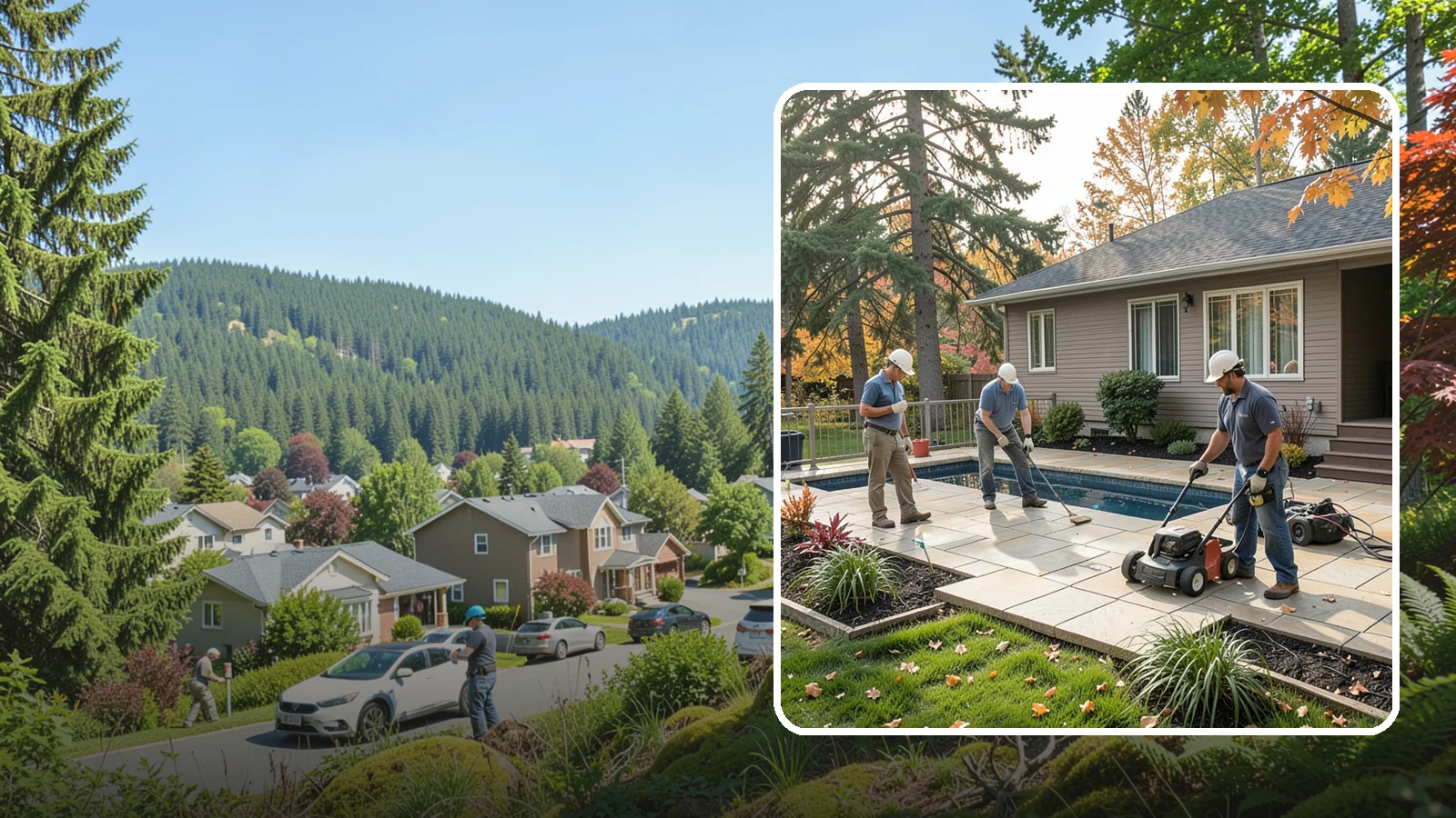 Travertine Paver Installation in Index, Snohomish County, WA - Cool, comfortable travertine pavers with a naturally slip-resistant surface, ideal for Northwest pool decks and shaded patios.