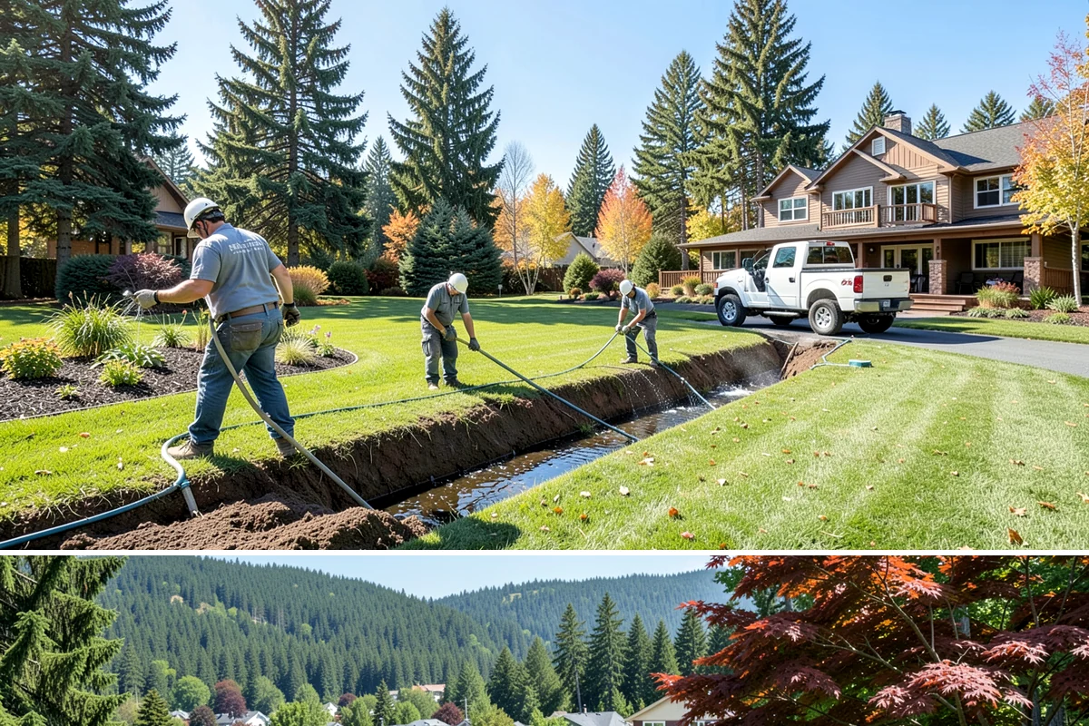Travertine Paver Installation in Index, Snohomish County, WA - Best installed in the dry summer months so bedding stays dry and sealer cures fully ahead of the rainy season.