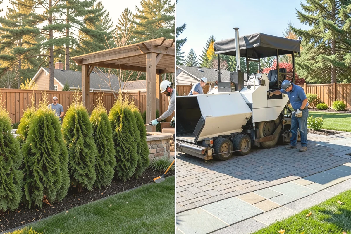 Travertine Paver Installation in Issaquah, King County, WA - Evaluate drainage and confirm paver finish