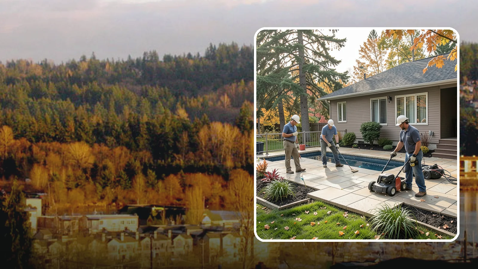 Travertine Paver Installation in Kenmore, King County, WA - Cool, comfortable travertine pavers with a naturally slip-resistant surface, ideal for Northwest pool decks and shaded patios.