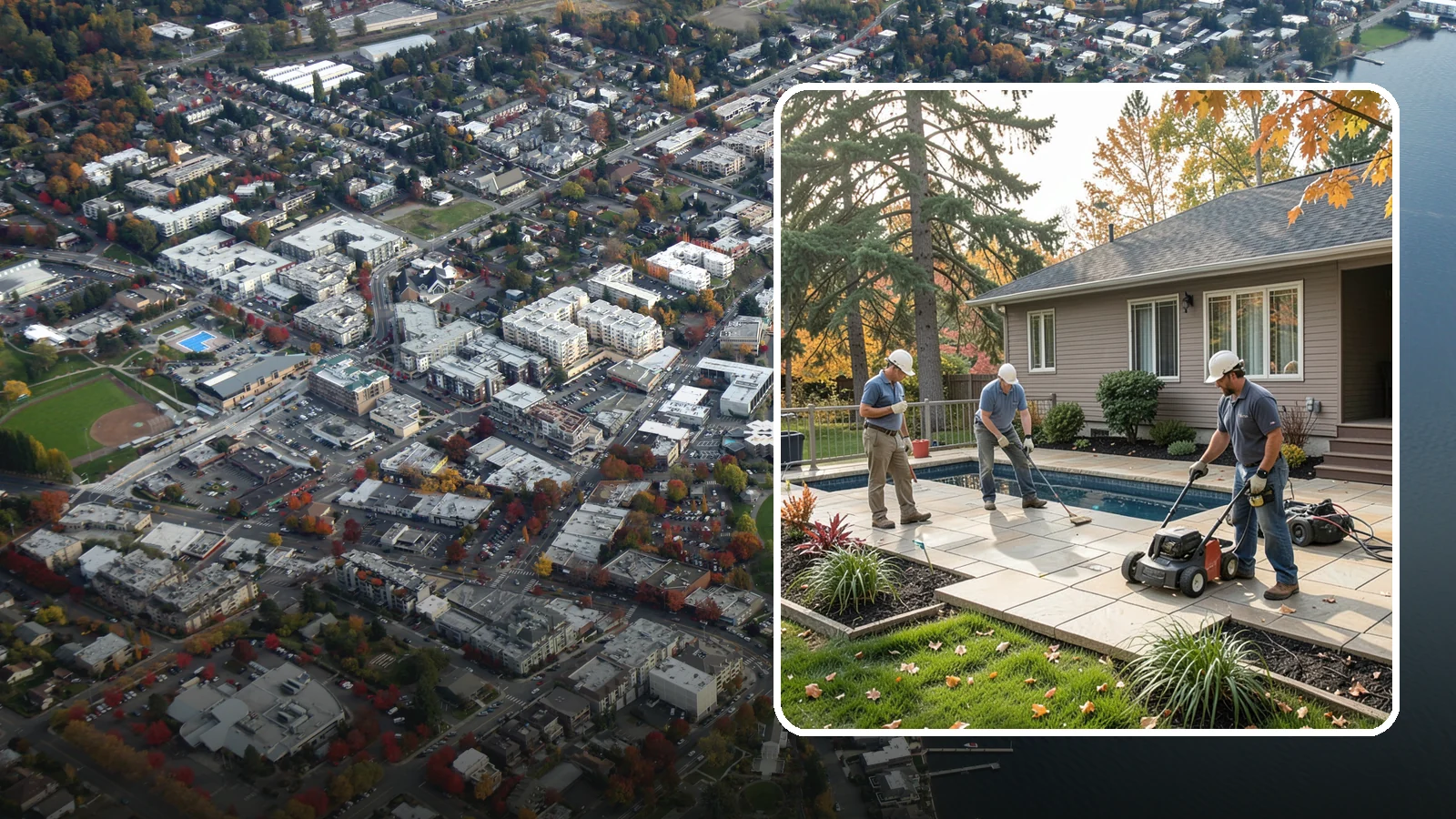 Travertine Paver Installation in Kirkland, King County, WA - Cool, comfortable travertine pavers with a naturally slip-resistant surface, ideal for Northwest pool decks and shaded patios.