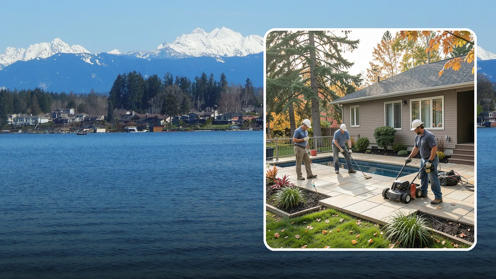 Travertine Paver Installation in Lake Stevens, Snohomish County, WA - Cool, comfortable travertine pavers with a naturally slip-resistant surface, ideal for Northwest pool decks and shaded patios.