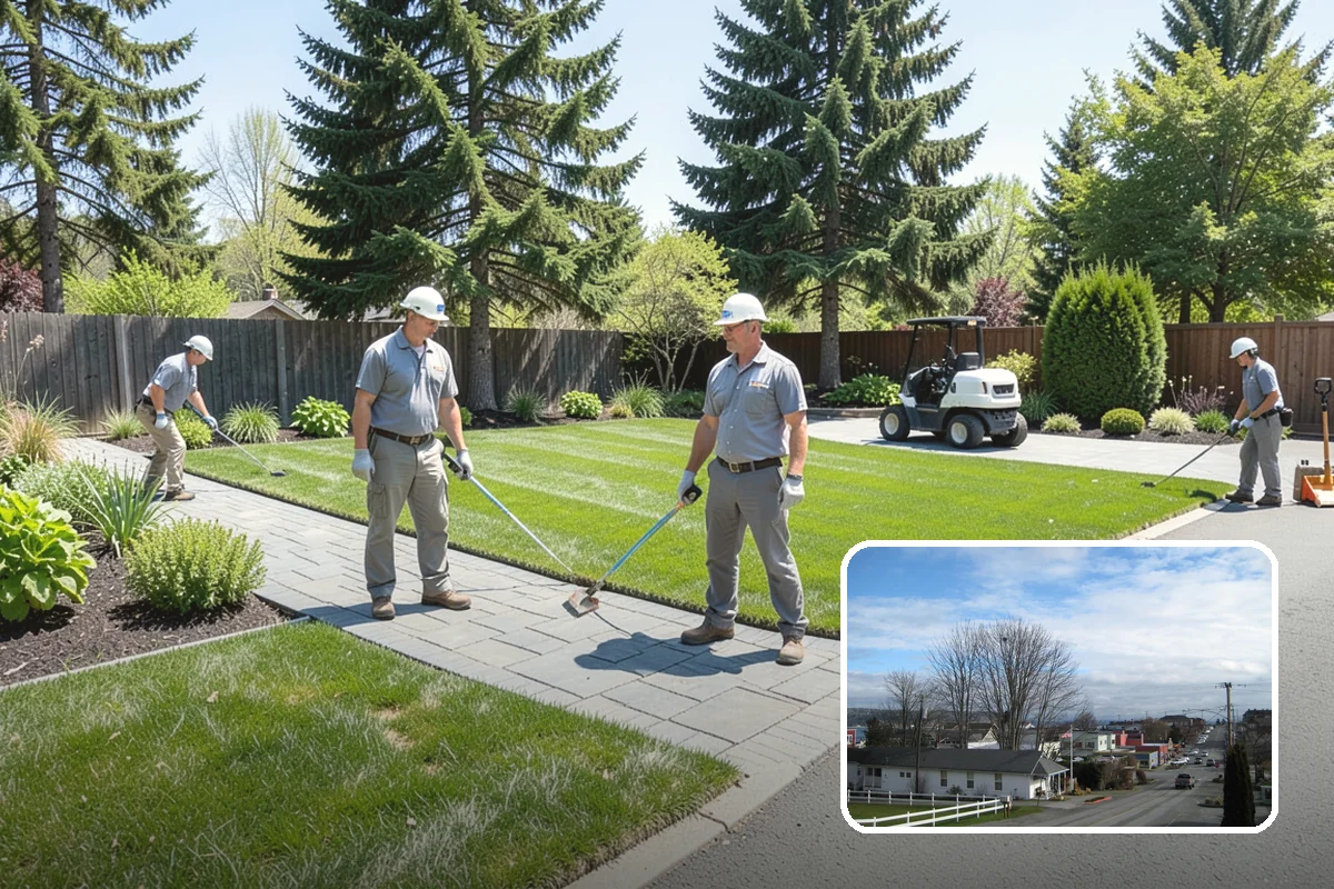 Travertine Paver Installation in Langley, Island County, WA - Stays cool underfoot even in summer sun