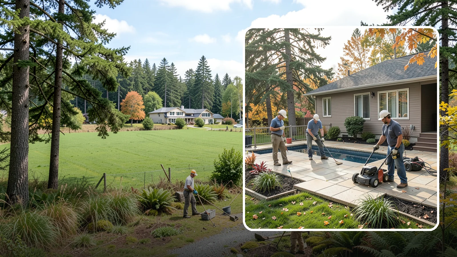 Travertine Paver Installation in Lyman, Skagit County, WA - Cool, comfortable travertine pavers with a naturally slip-resistant surface, ideal for Northwest pool decks and shaded patios.