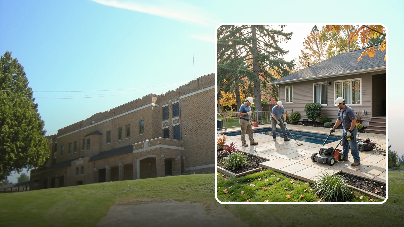 Travertine Paver Installation in Maple Valley, King County, WA - Cool, comfortable travertine pavers with a naturally slip-resistant surface, ideal for Northwest pool decks and shaded patios.