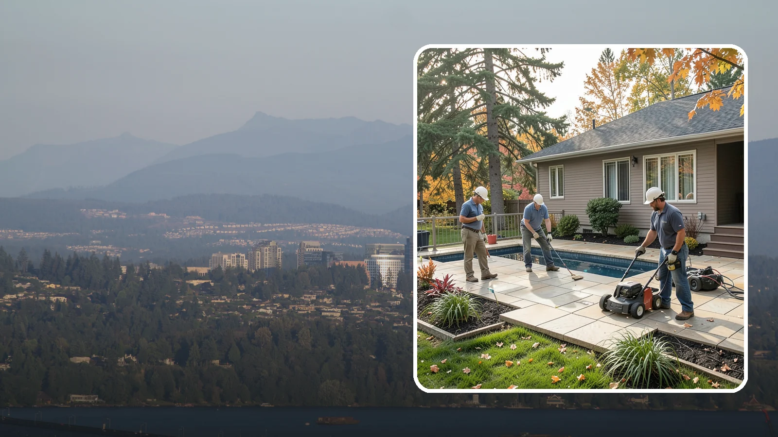Travertine Paver Installation in Medina, King County, WA - Cool, comfortable travertine pavers with a naturally slip-resistant surface, ideal for Northwest pool decks and shaded patios.
